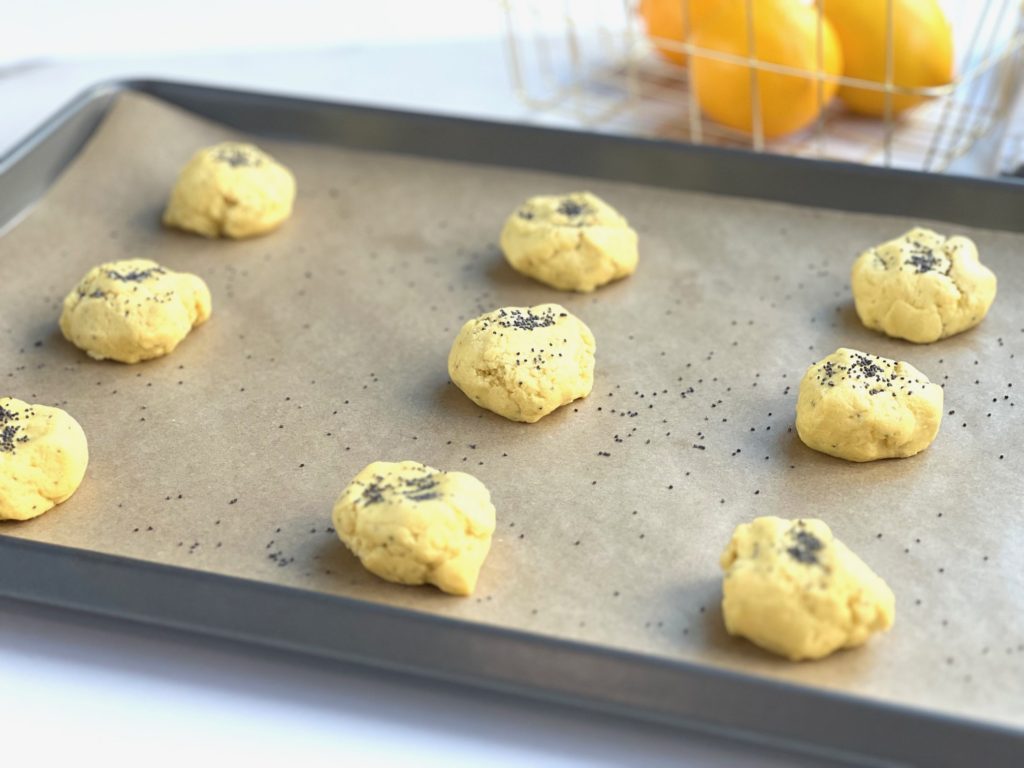 Lemon Poppy Seed Cookies before baking