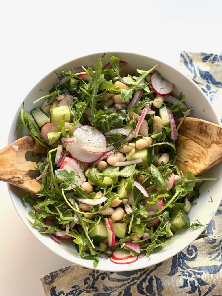 Radish and White Bean Arugula Salad