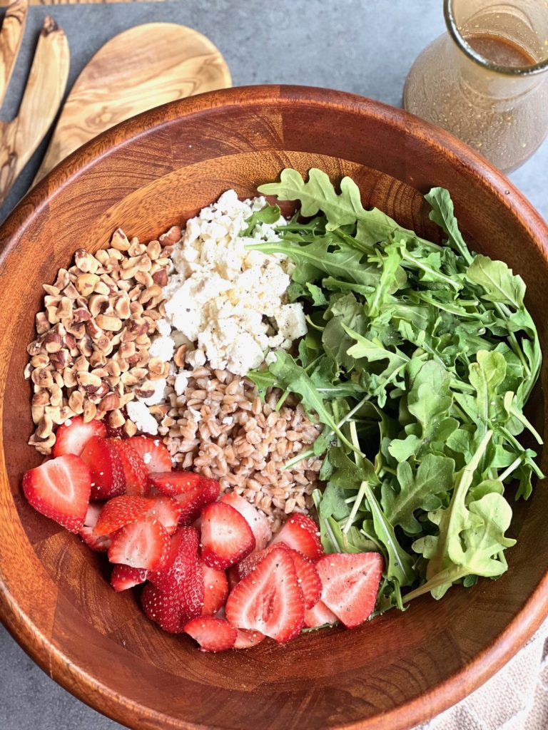 Strawberry Arugula & Farro Salad Ingredients2