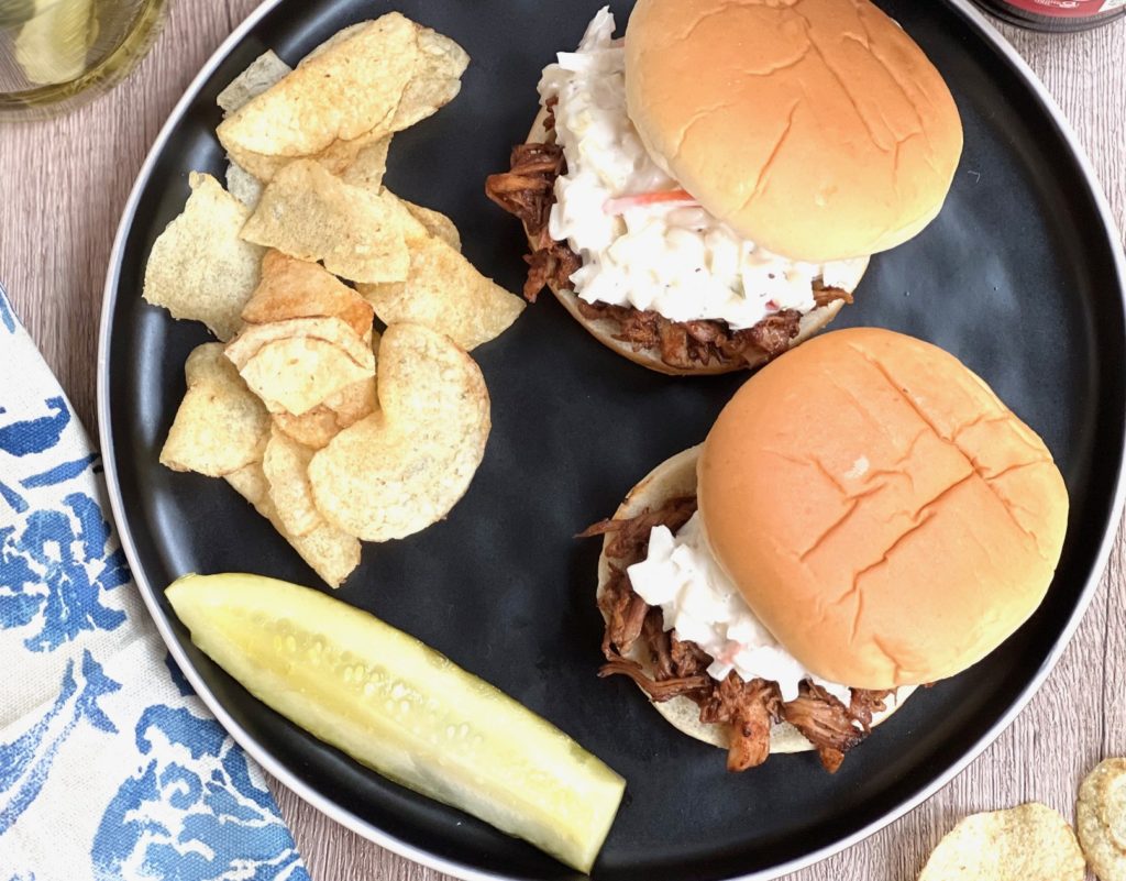 Pulled Pork Sandwiches Served