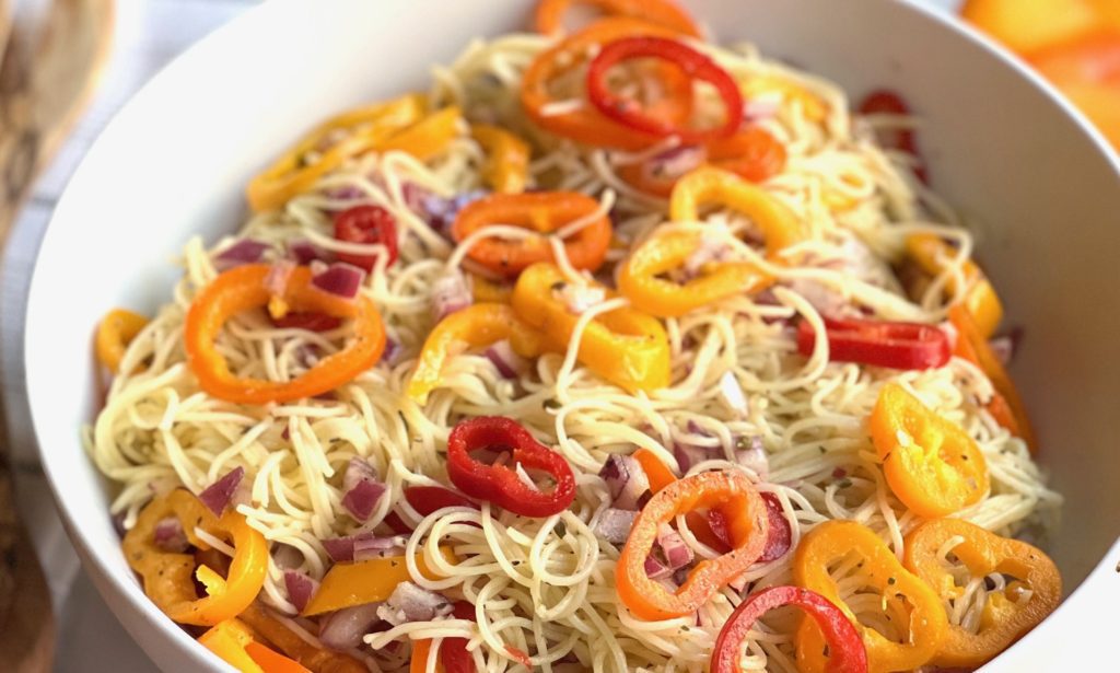 Baby Bell Pepper Pasta Salad 2