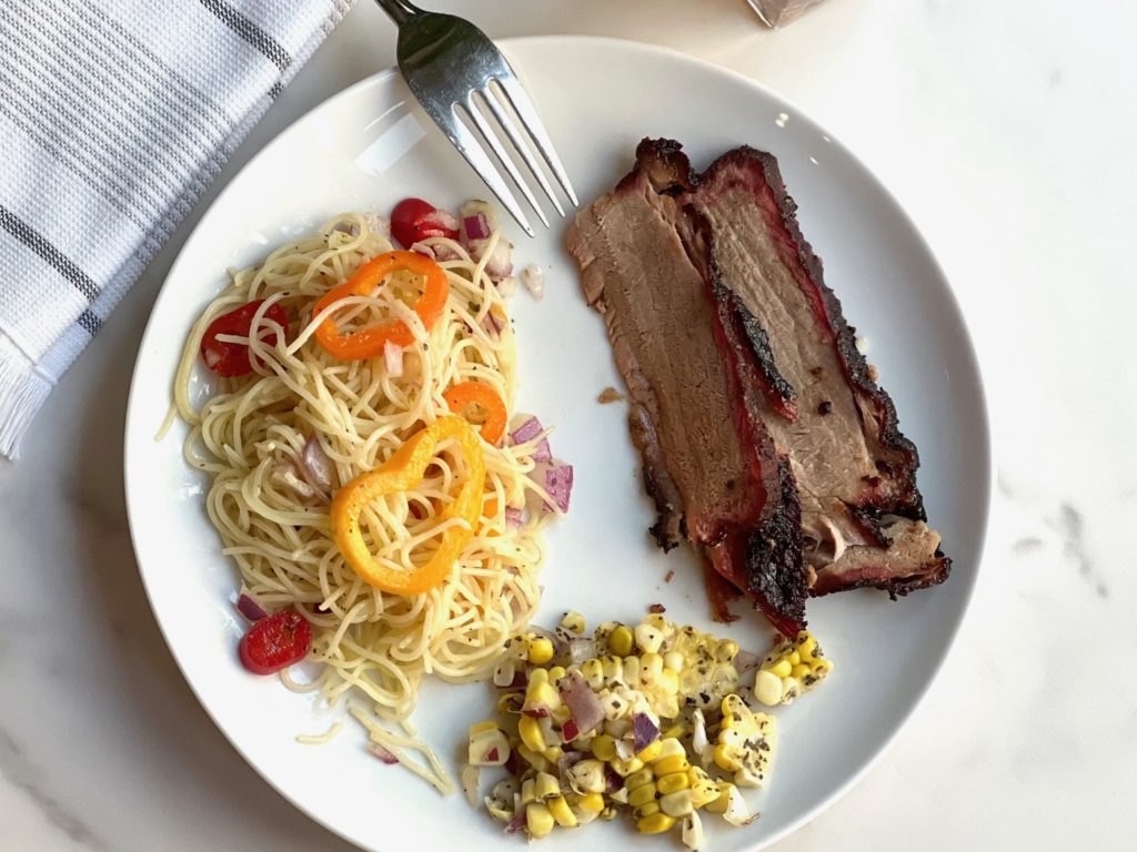 Bell Pepper Pasta Salad with Brisket