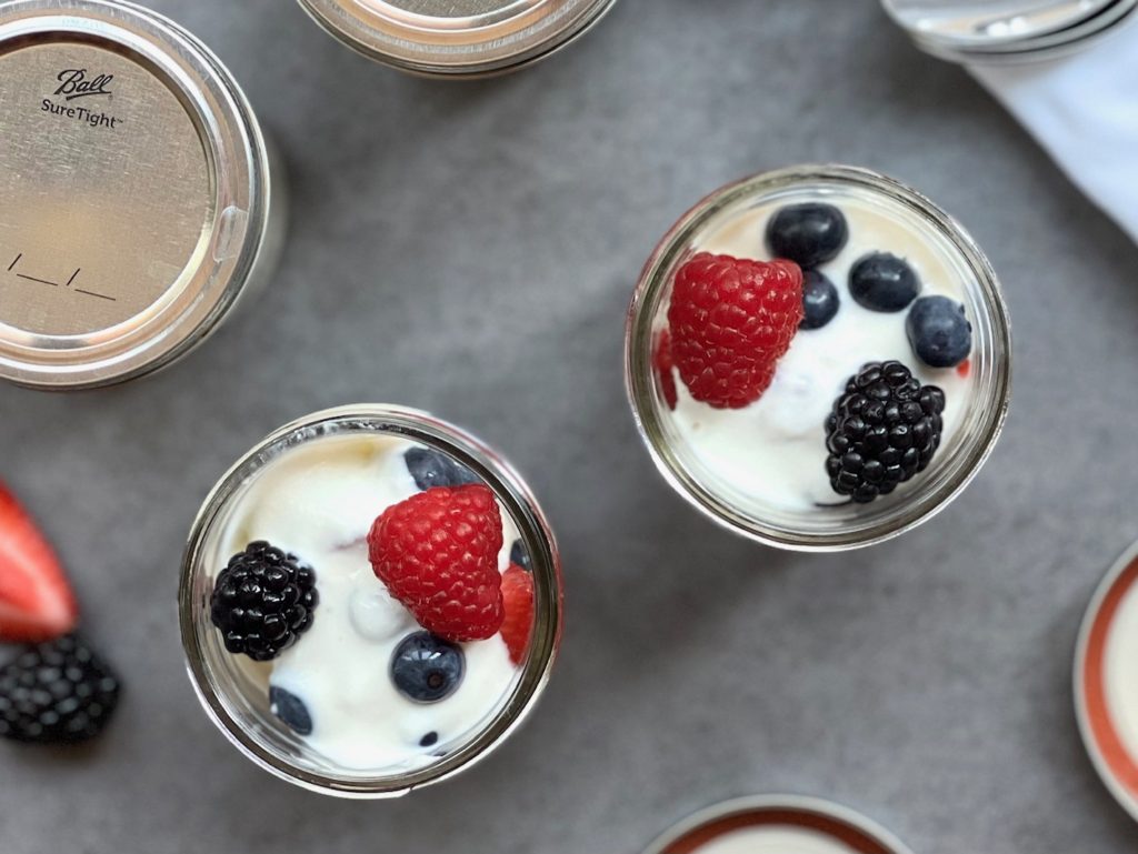 Red, White and Blue, Berries & Ricotta Cream