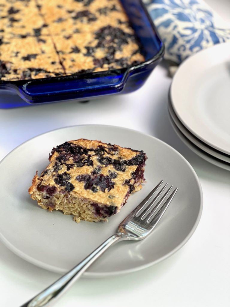 Baked Blueberry Oatmeal Slice