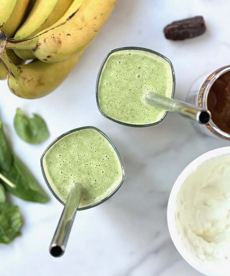 Coconut Spinach Protein Smoothie3