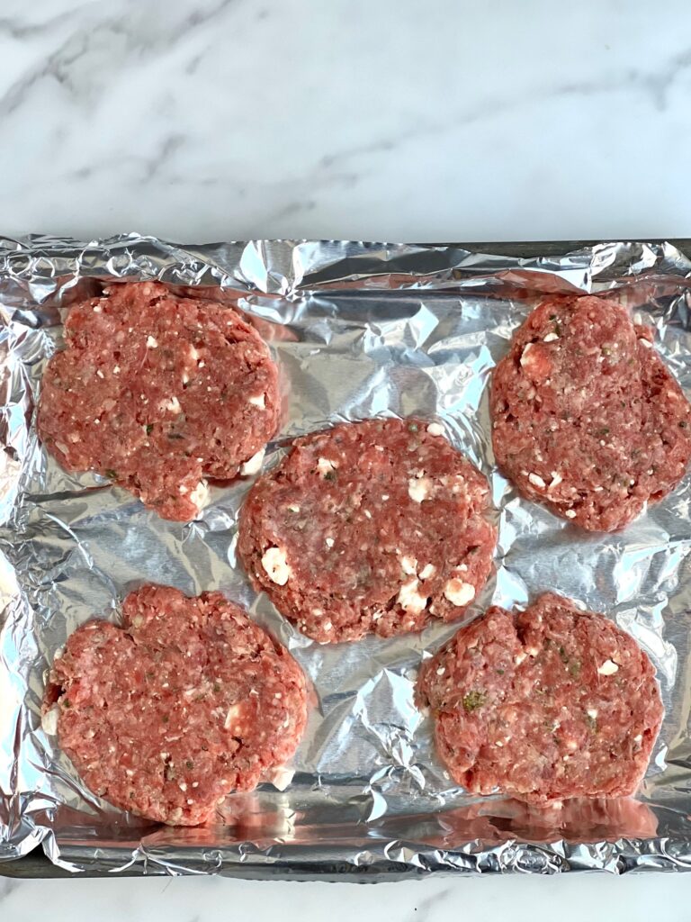 Greek Burgers on Pan