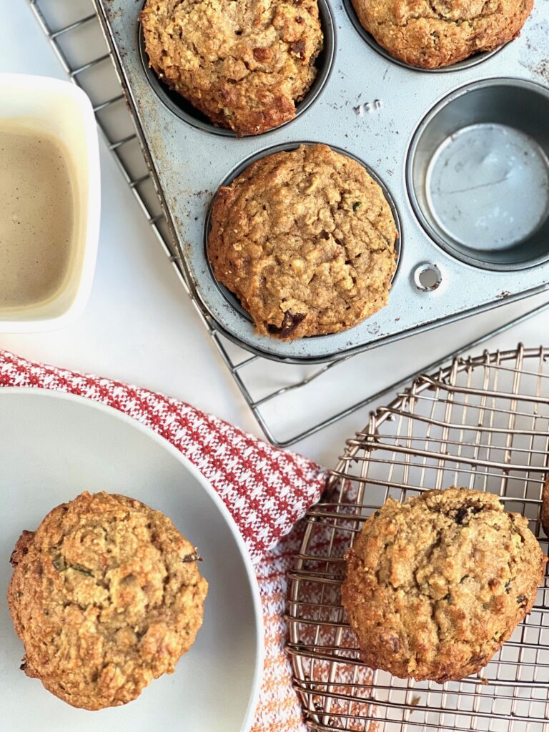 Healthy Zucchini Muffins Baked 2